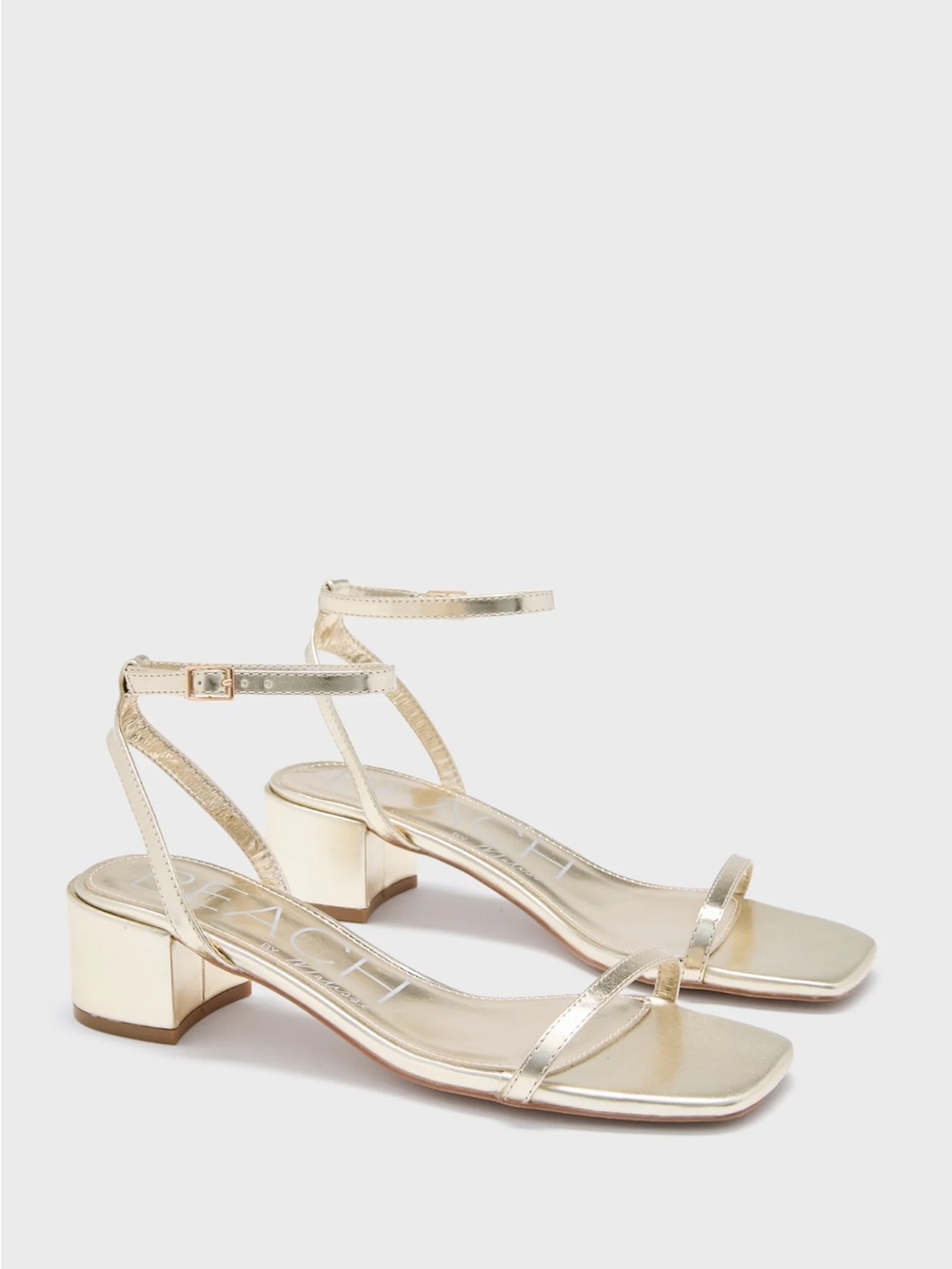 New in Box Tuckernuck Beach by Matisse Belle Gold Heel Sandals Sz 8